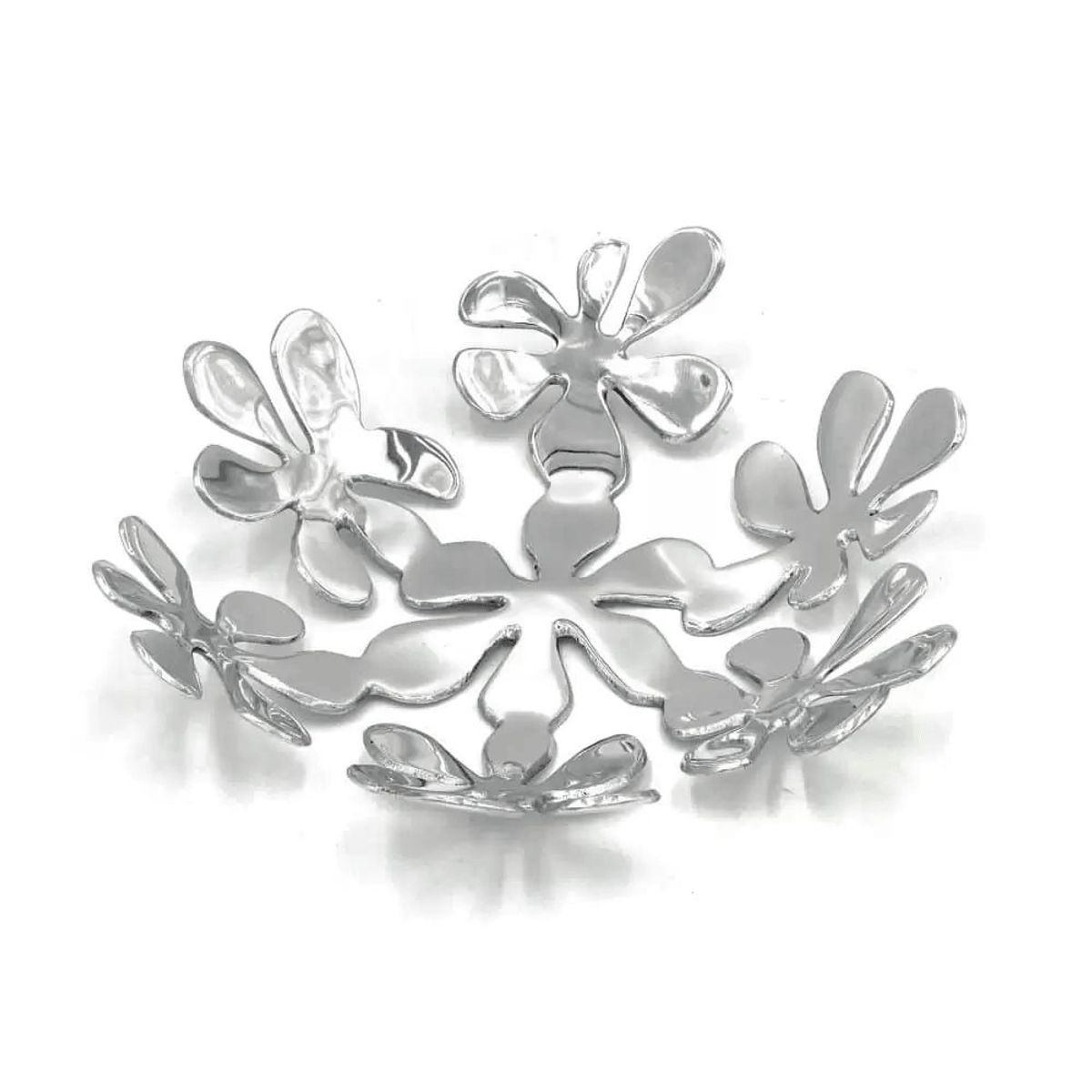 ARGENTARIA - Centro de Mesa Hojas Redondo - Peltre