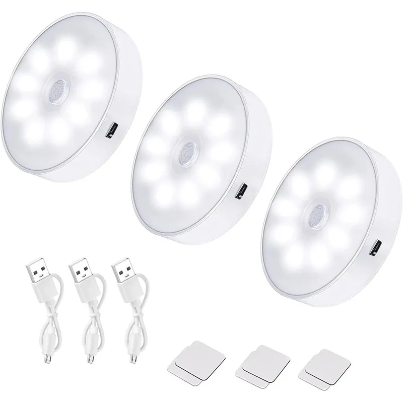 GENERICO - Luces LED con Sensor de Movimiento 3Pcs
