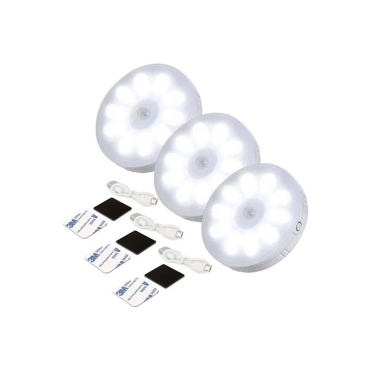 GENERICO - Luces LED con Sensor de Movimiento 3Pcs