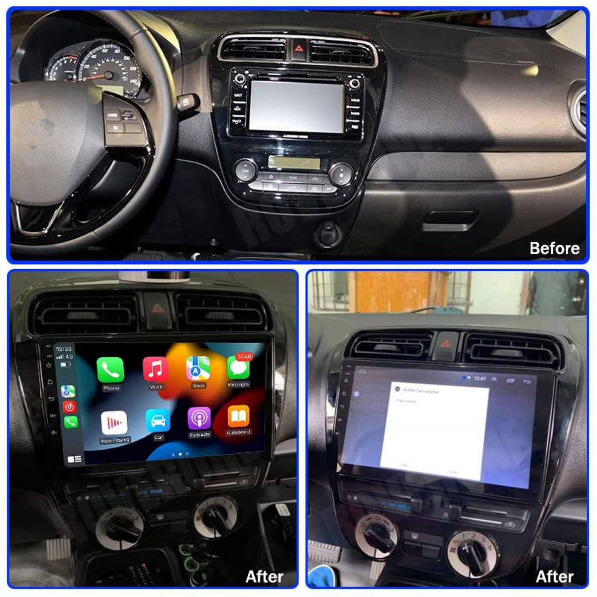 GENERICO - Autoradio Android Mitsubishi Mirage 2012-2018 cámara Gratis