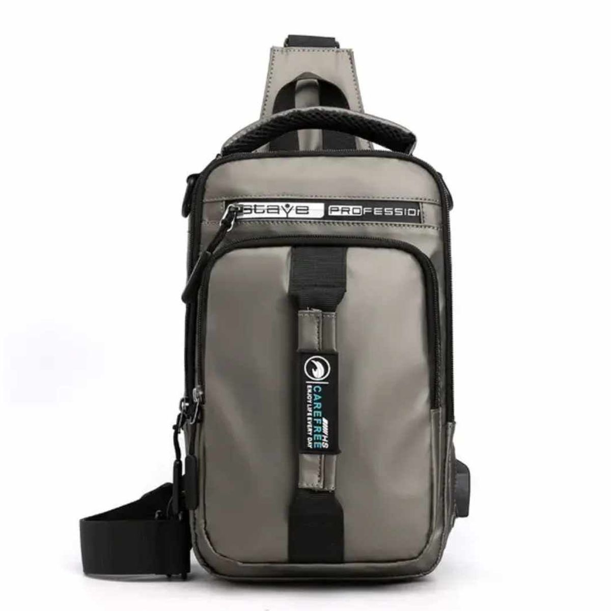 GENERICO - Morral Elegante tipo Mochila Antirrobo de Hombre con carga USB Pechera
