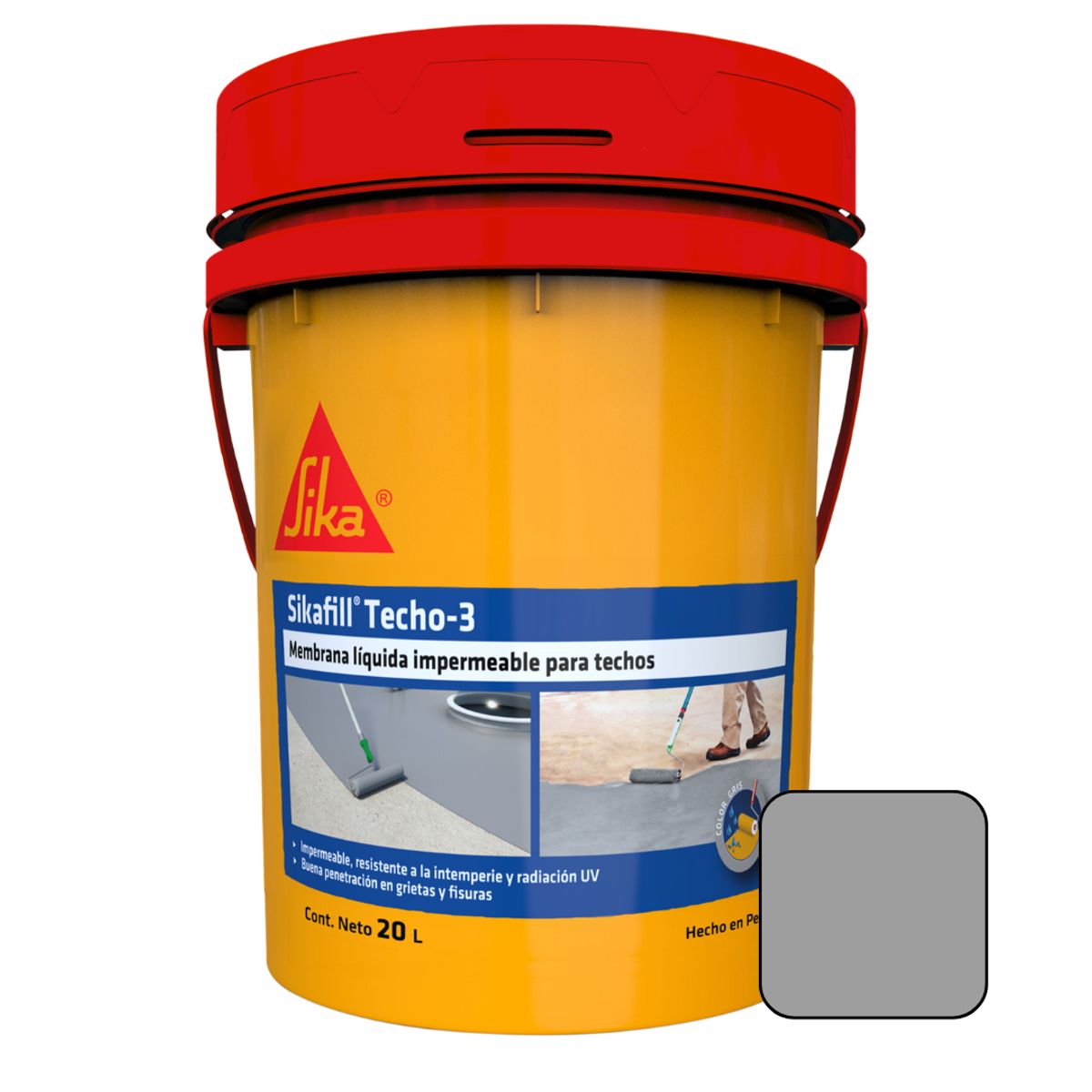 SIKA - Impermeabilizante para Techos Sikafill Techo-3 Gris x 20L