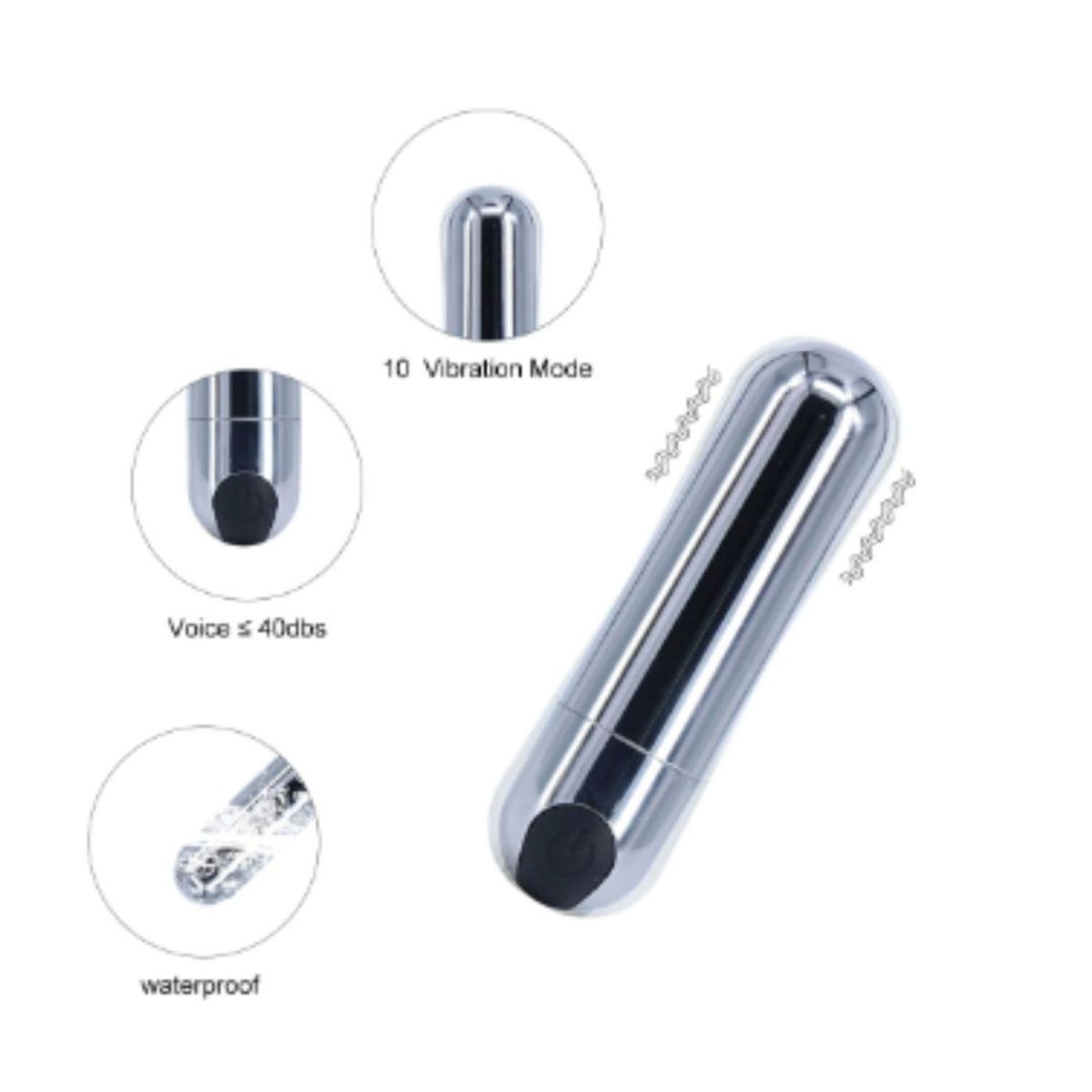 GENERICO - Mini Vibradora Usb 10 Frecuencias G Spot