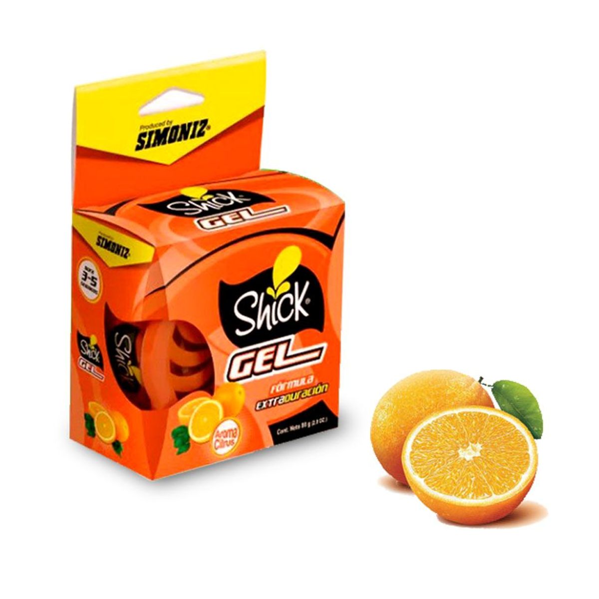 SIMONIZ - AMBIENTADOR GEL CITRUS CAJITA NARANJA 80GR SIMONIZ