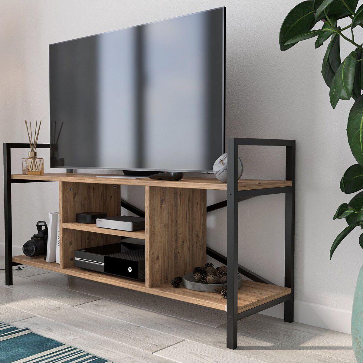 VENTITAS HOME - Mesa de Tv Industrial 50” Ganinha Ventitas Perú Gales