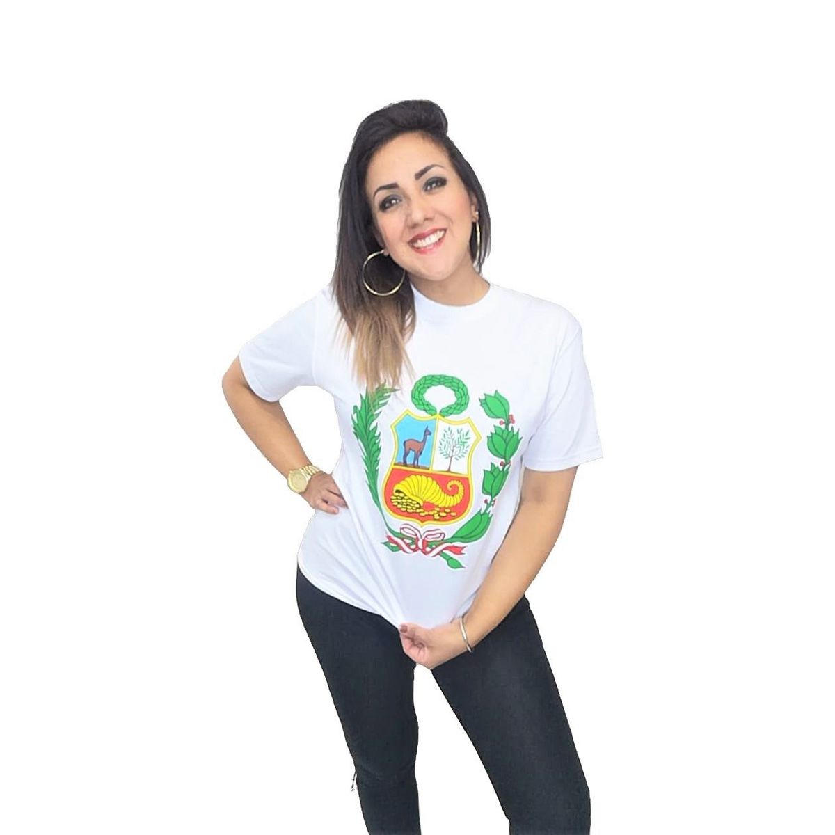 GENERICO - Polo mujer Escudo Nacional - Nathalie Love It - Blanco