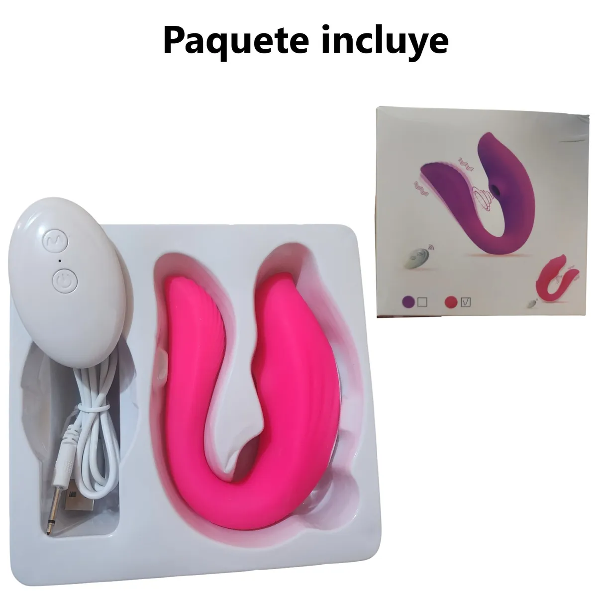 GENERICO - Consolador 9 vibraciones y succión, triple estimulador