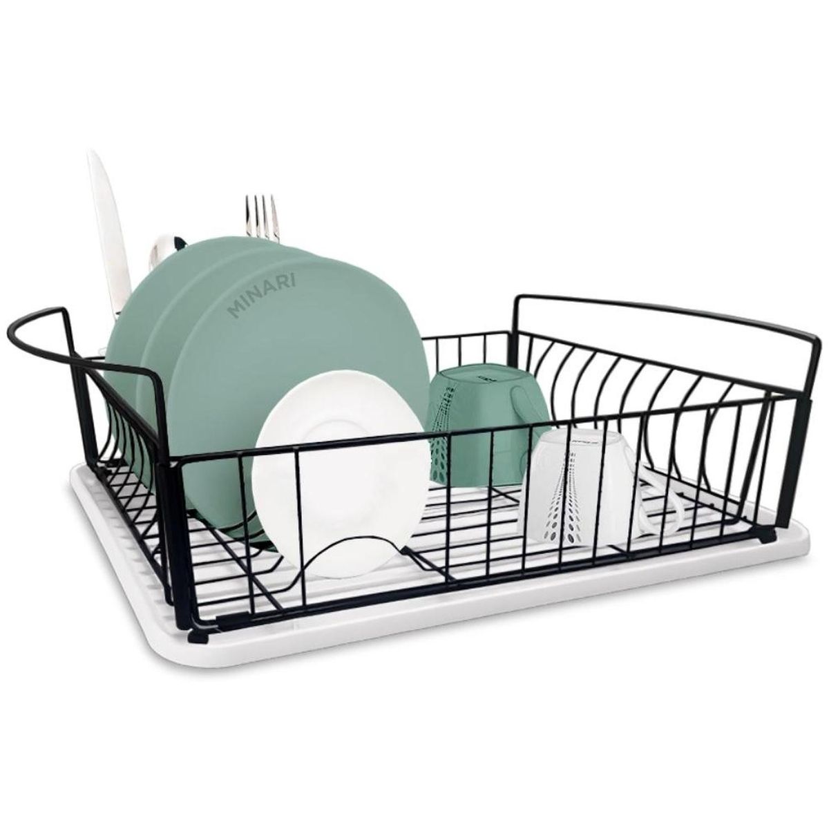 MINARI - Escurridor de Platos Vasos Cubiertos para Cocina 34V