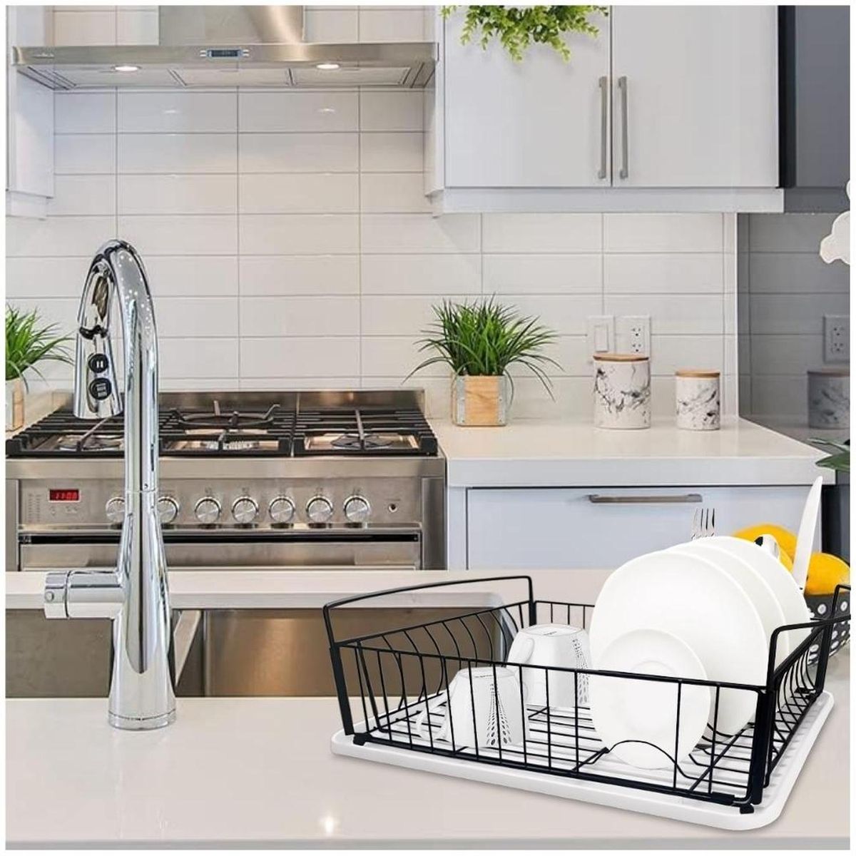 MINARI - Escurridor de Platos Vasos Cubiertos para Cocina 34V