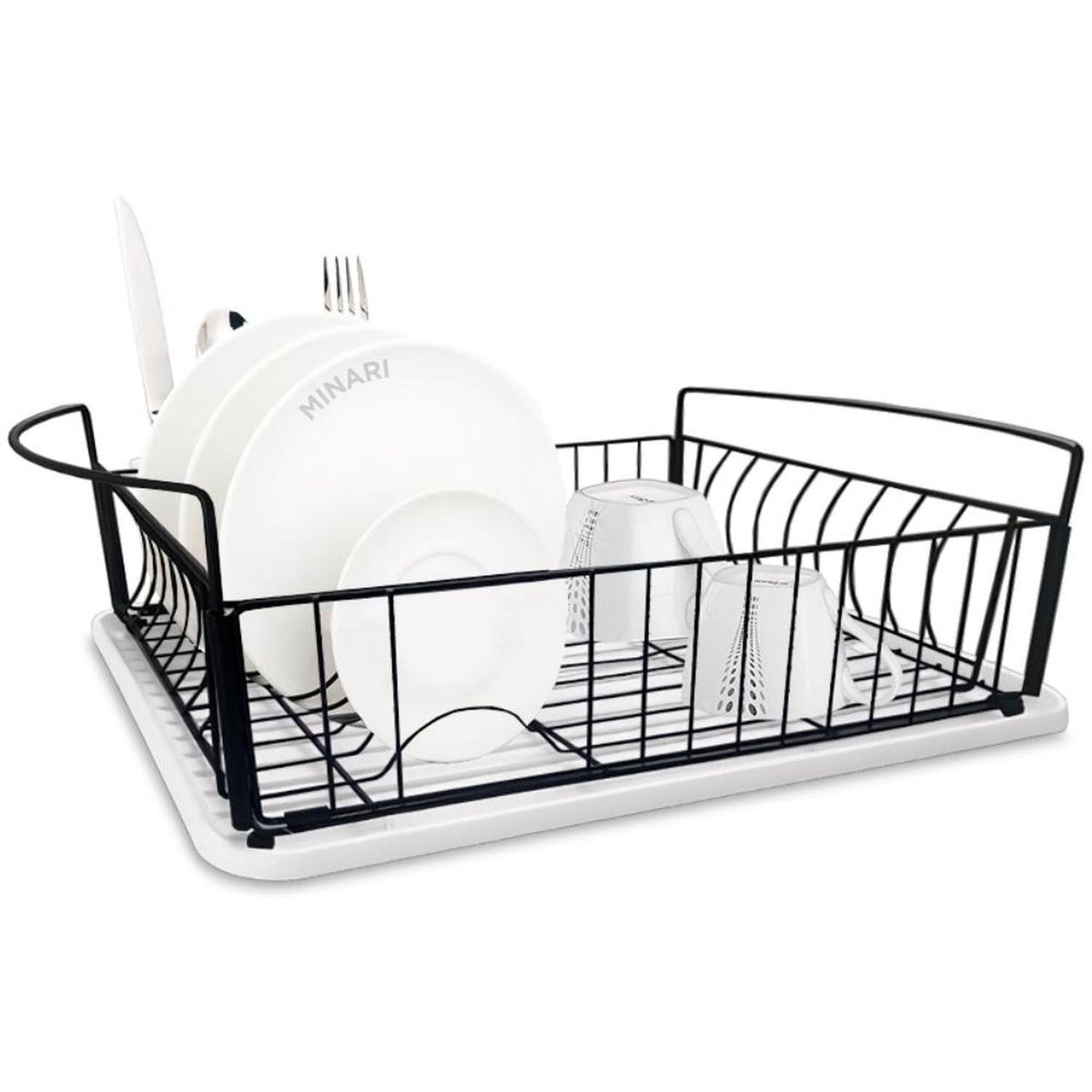 MINARI - Escurridor de Platos Vasos Cubiertos Elegante y Moderno 34V