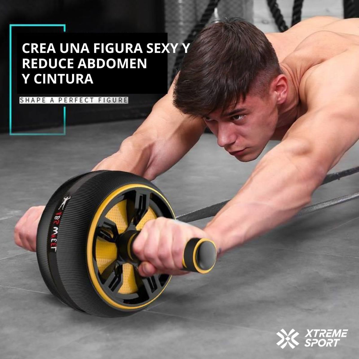 XTREME SPORT - Rueda de Abdominales Rodillo para Entrenamiento AB wheel