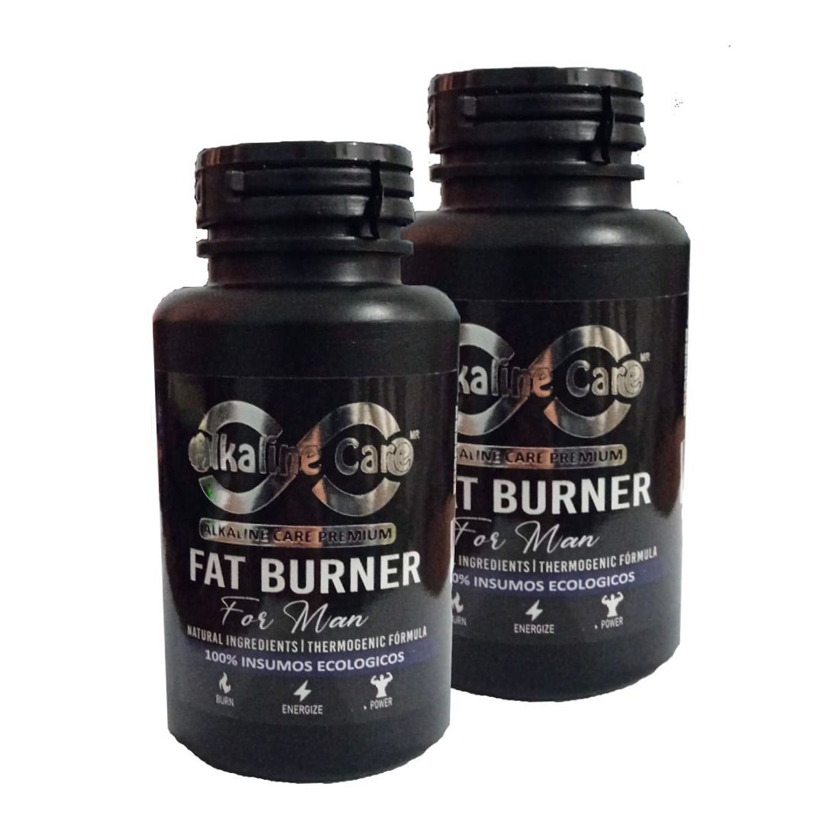 ALKALINE CARE - Natural Fat Burner for Men (Quema Grasa Natural 200 Cápsulas)