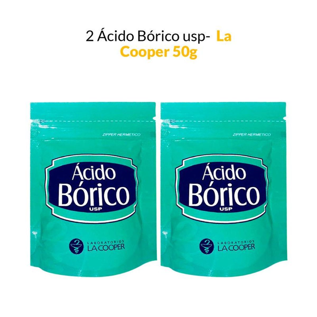 GENERICO - 2 Ácido Bórico usp - La Cooper x 50g