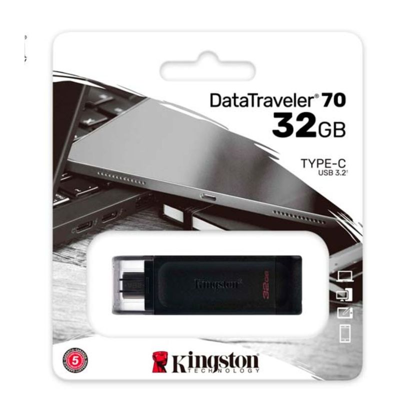 KINGSTON - MEMORIA USB-C 3.2 32GB KINGSTON DATATRAVELER 70 (DT70/32GB)