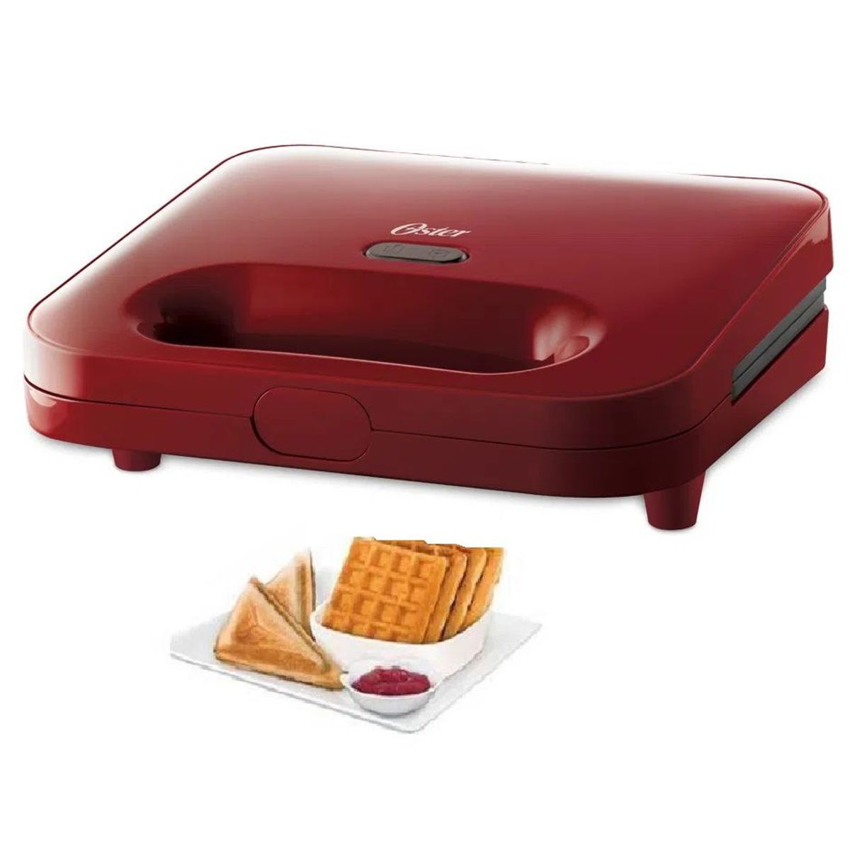 OSTER - Sandwichera Compacta 750W Oster CKSTSM2885R Vino