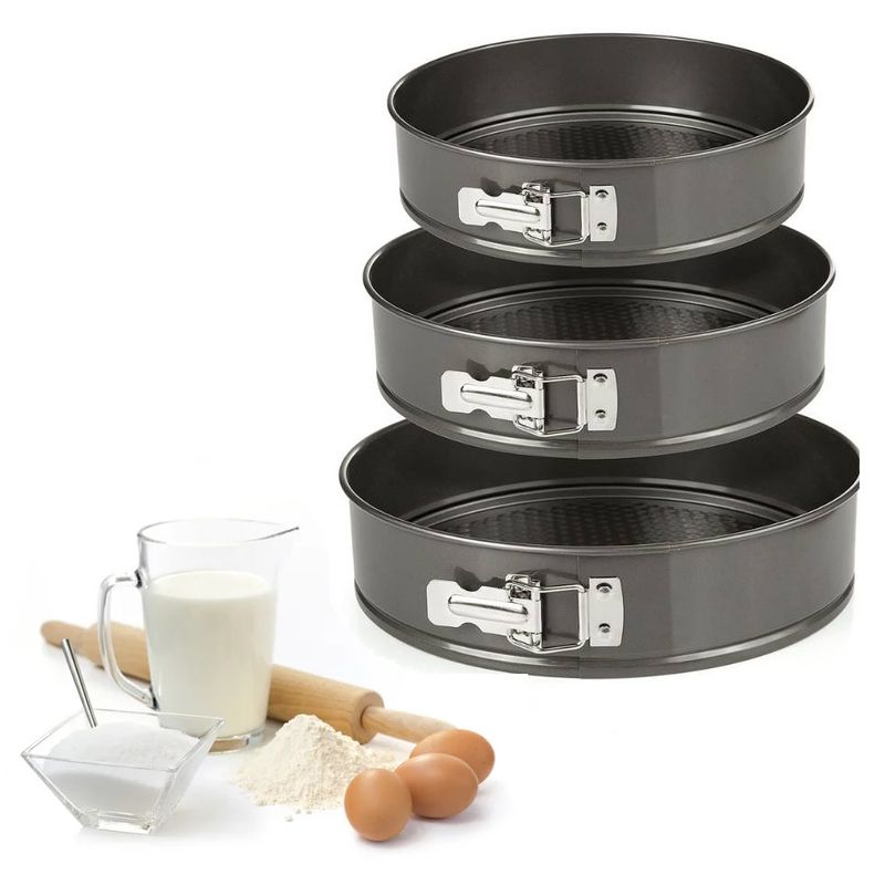 GENERICO - SET DE TRES MOLDES PARA KEKE PASTEL TORTA - CIRCULAR