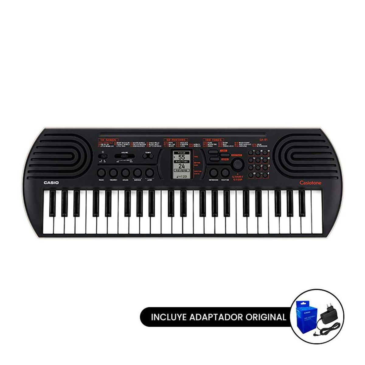 CASIO - TECLADO ELECTRONICO CASIO SA-81H2-ADAP NEGRO