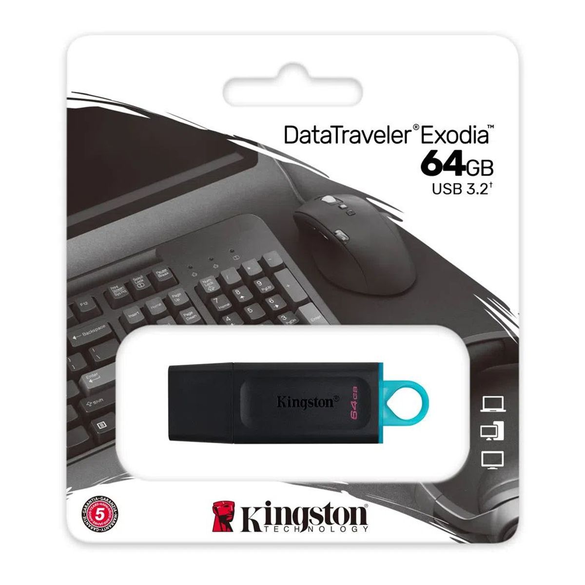 KINGSTON - DataTraveler Exodia - Unidad flash USB - 64 GB - Kingston