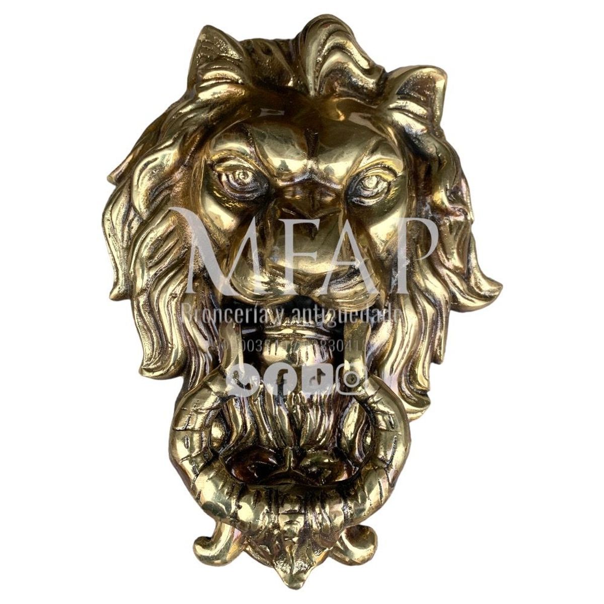 MFAP BRONCERIA Y ANTIGUEDADES - aldaba de león en bronce