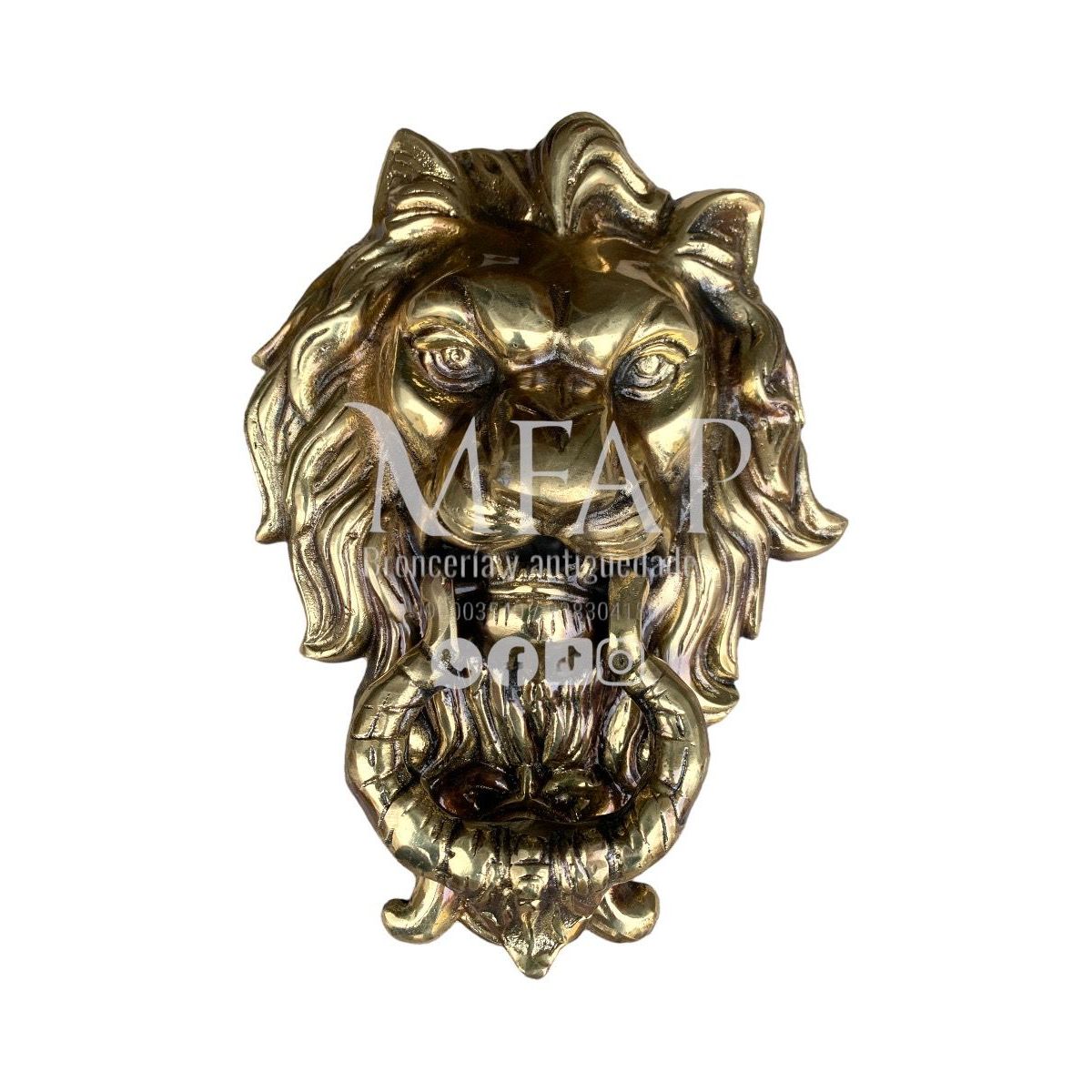 MFAP BRONCERIA Y ANTIGUEDADES - aldaba de león en bronce