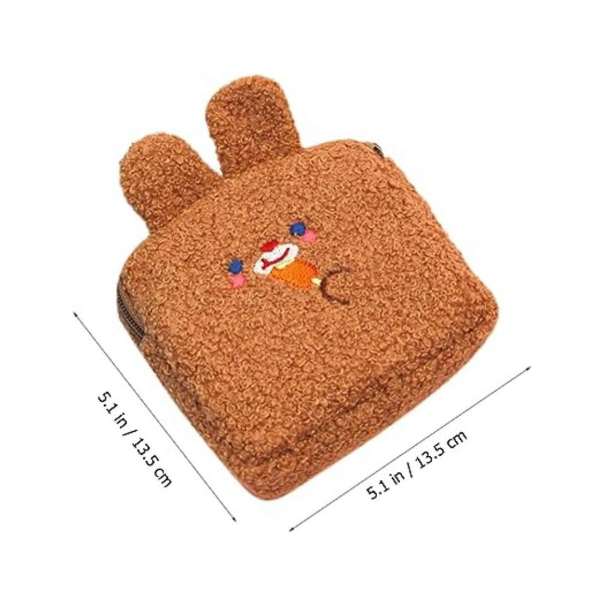 GENERICO - Bolsa de Almacenamiento de Felpa Organizador de ToallaMonedero Marron