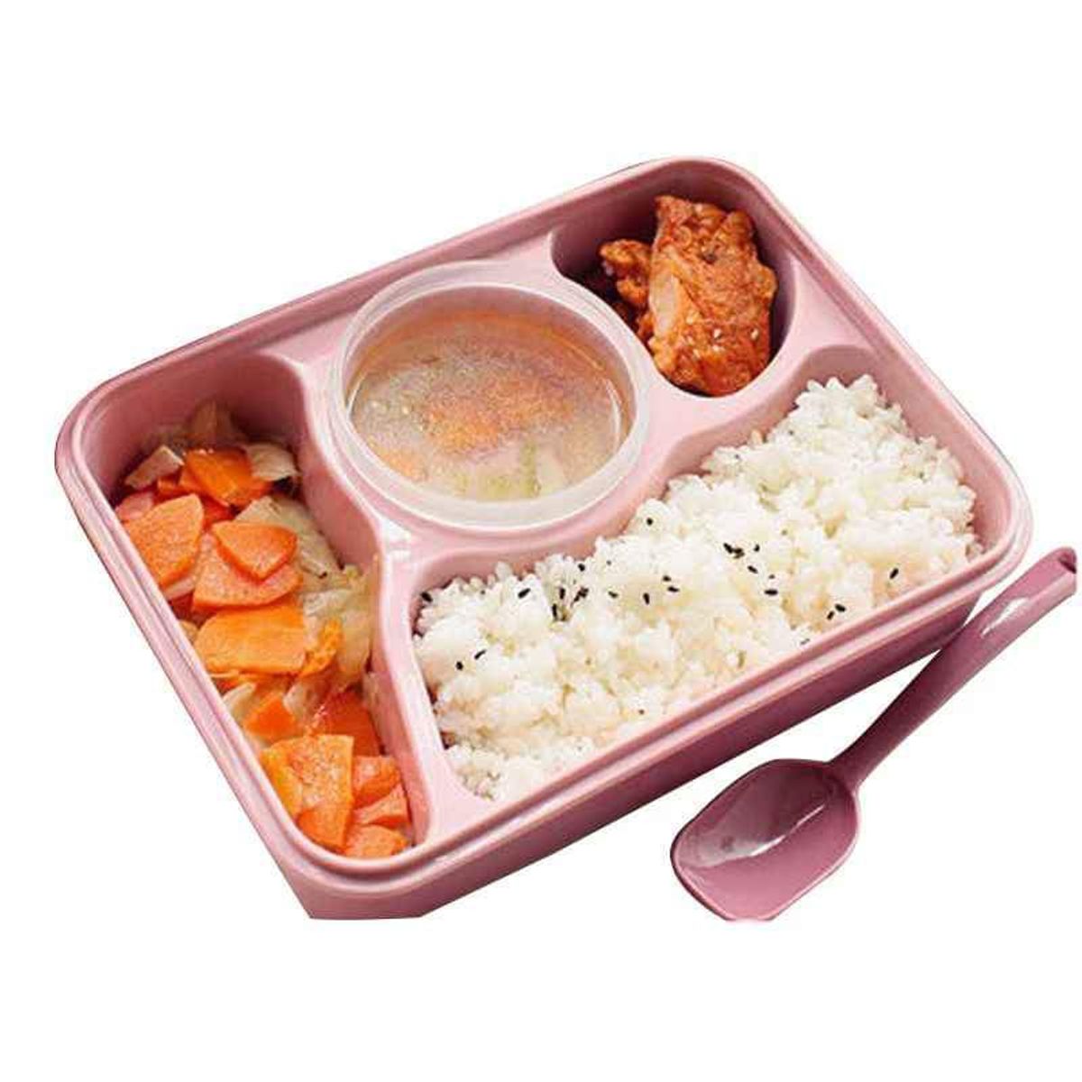 GENERICO - Taper - Lonchera Multiespacio Anti Derrame naranja