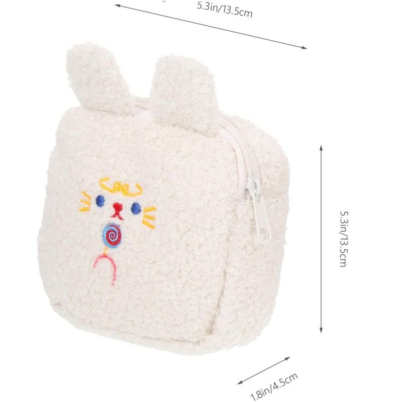 GENERICO - Bolsa de Almacenamiento de Felpa Organizador de ToallaMonedero Blanco