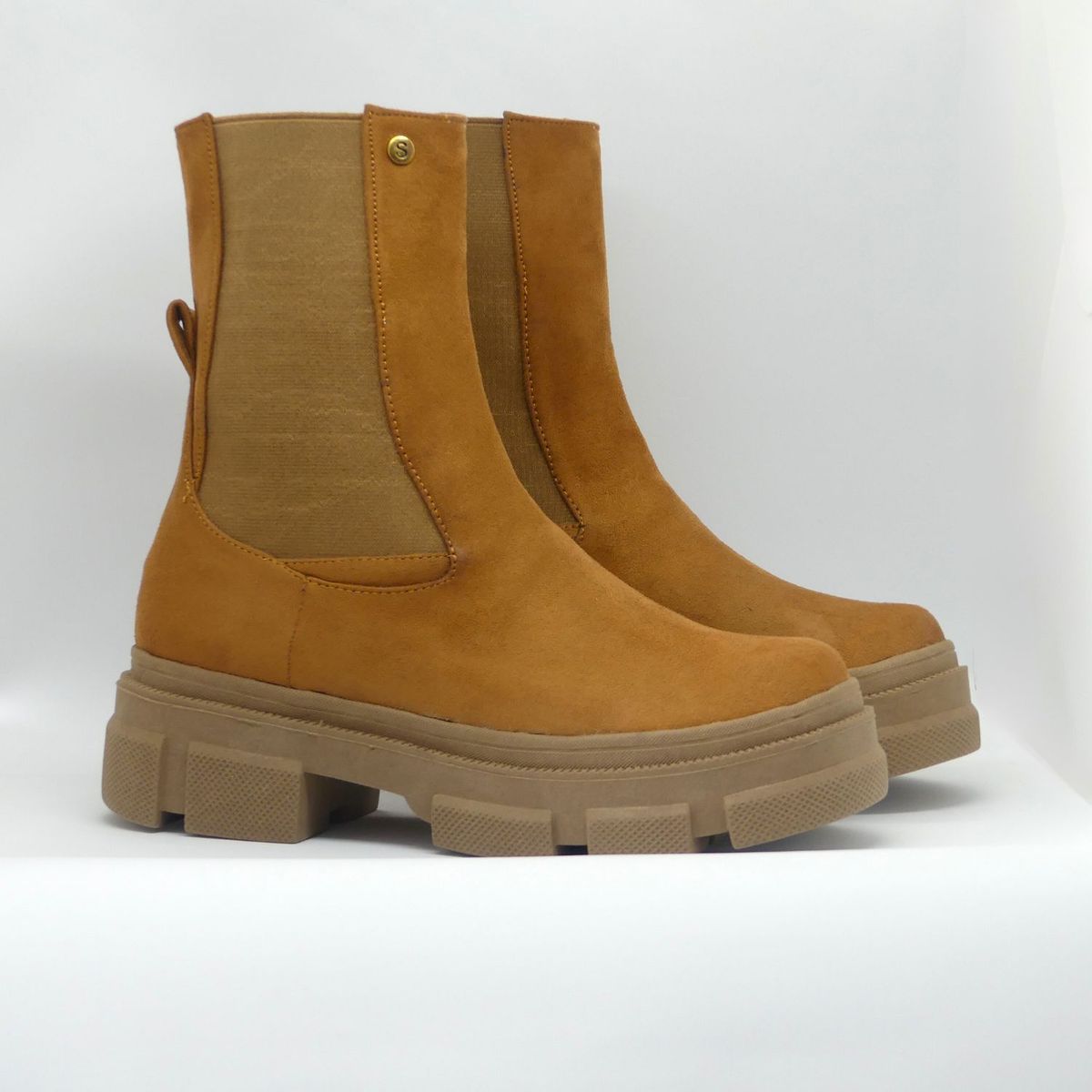 SAPATU - Botines Mujer Casual Camel Talla 37