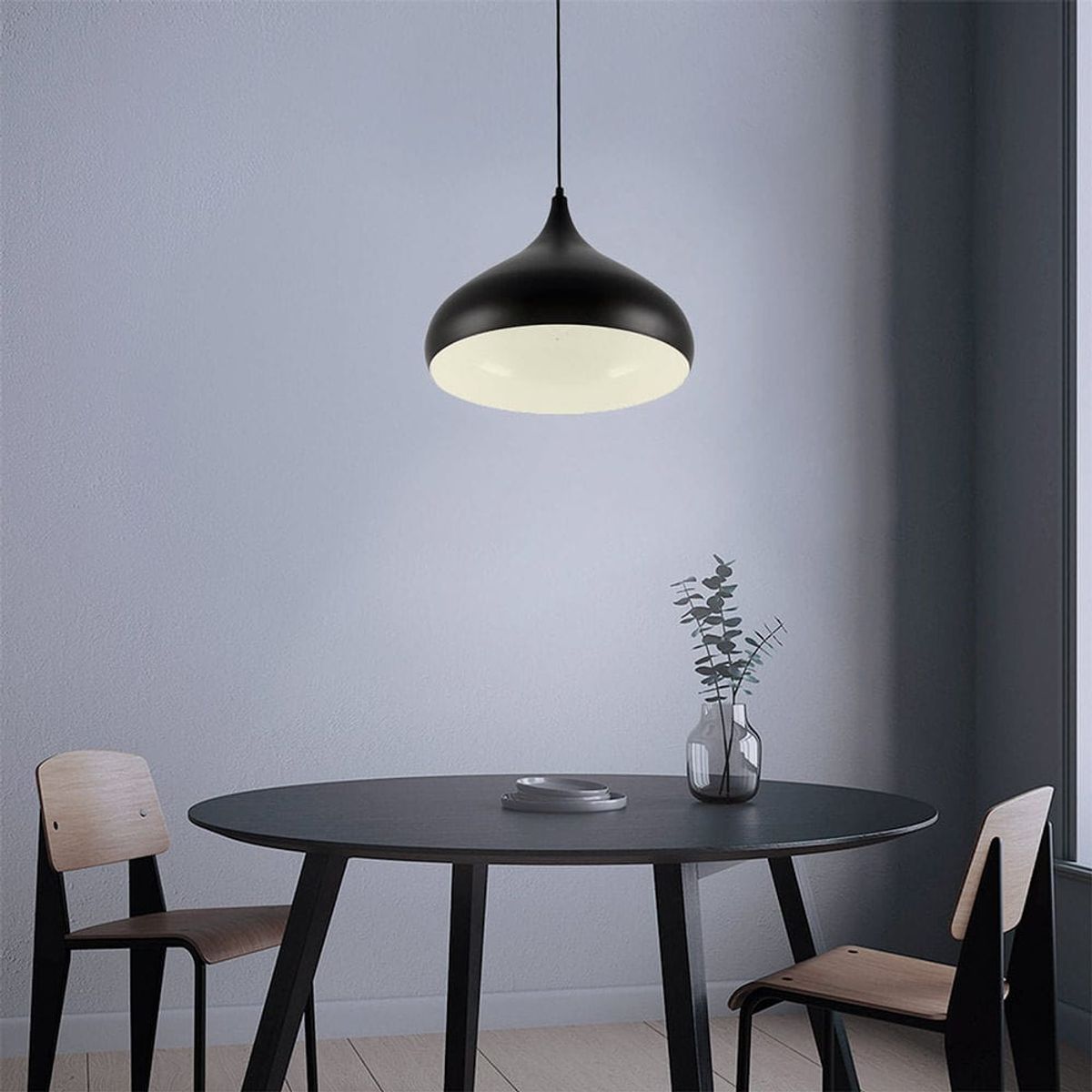 GENERICO - Lámpara colgante kiss negro e27