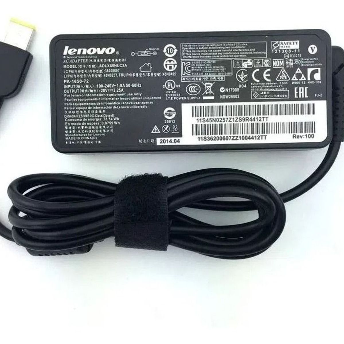 GENERICO - Cargador Compatible con LENOVO  20V 3.25A 65 W Punta USB