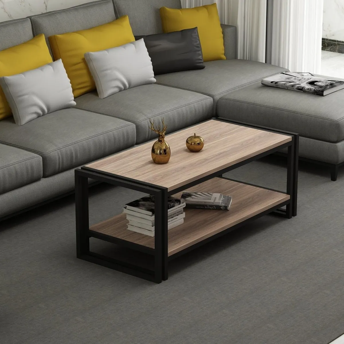 VENTITAS HOME - Mesa de Centro Industrial Vegas Ventitas Perú Espresso