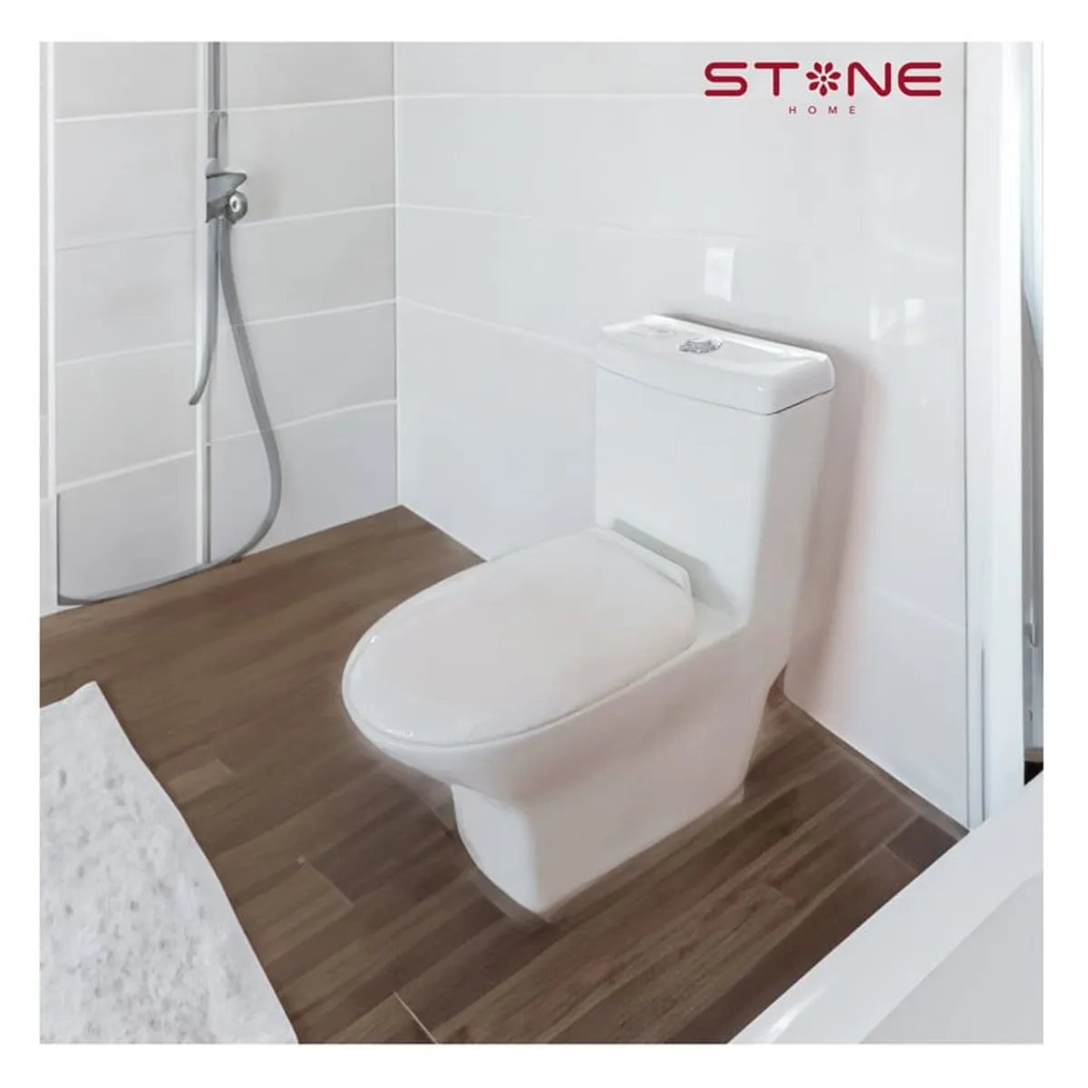 STONE - INODORO ONE PIECE MINIMALISTA  NOOR BLANCO STONE