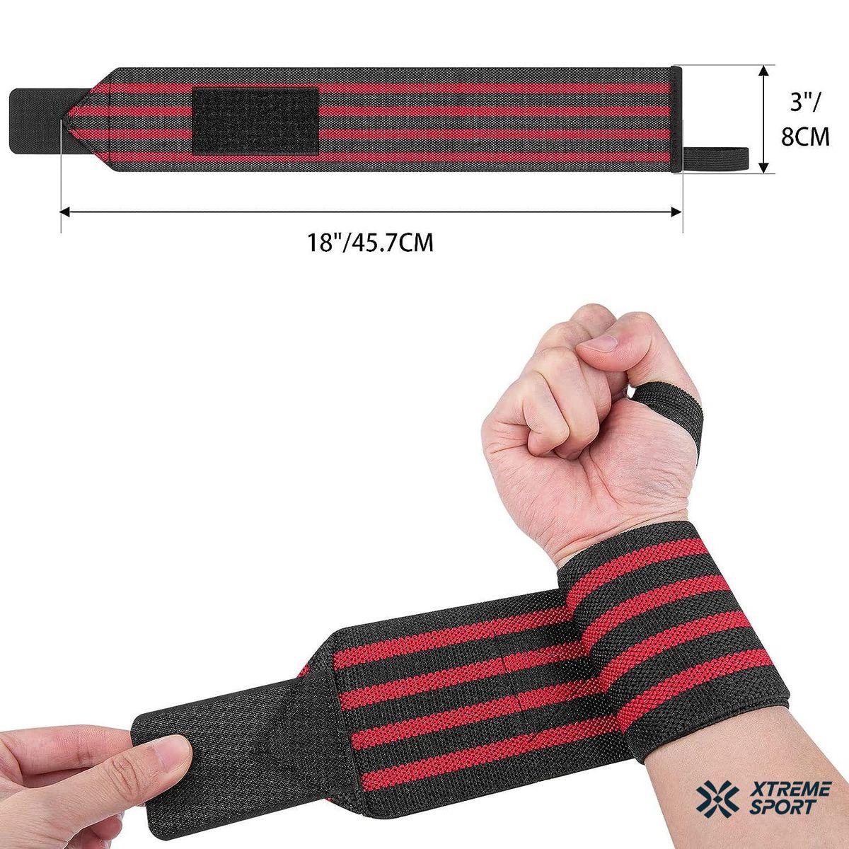 XTREME SPORT - Muñequeras de Potencia  Wraps Vendas de Levantamiento