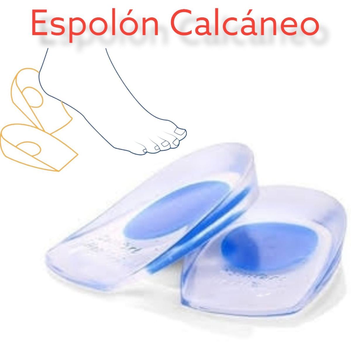 OEM - Plantilla Talonera De Silicona Gel Flexible Espolón Calcaneo