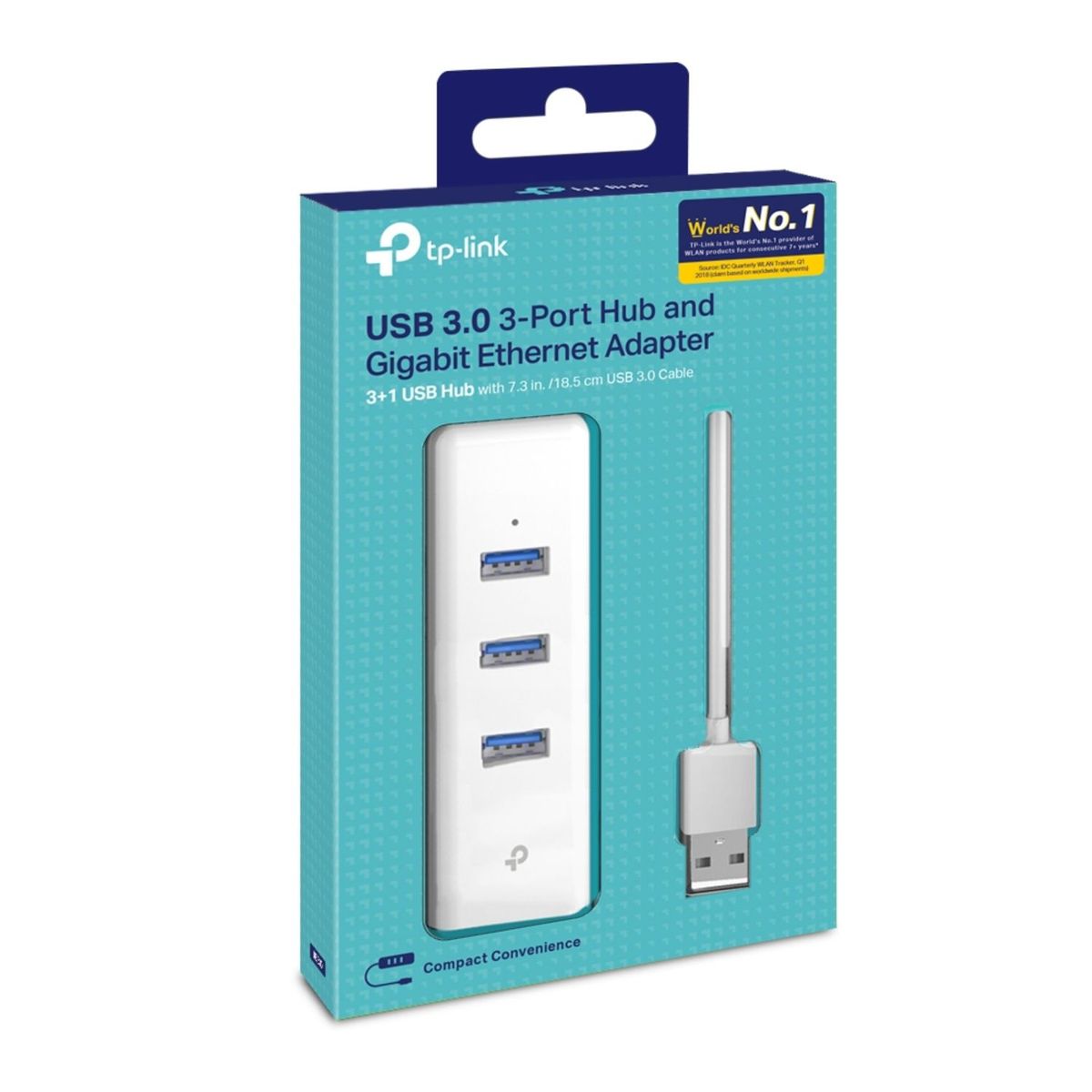 TP LINK - Adaptador Usb Y Adaptador Ethernet Gigabit 3 Puertos Usb 3.0 UE330