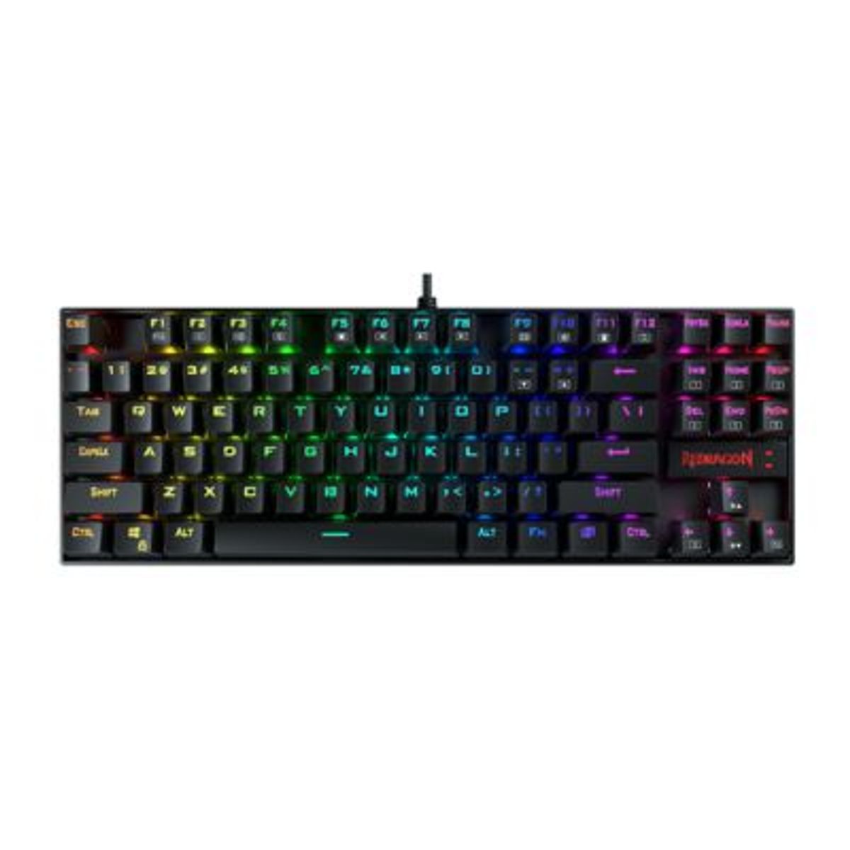 REDRAGON - TECLADO  MECÁNICO GAMER KUMARA RGB BLACK SWITCH BLUE 80 %