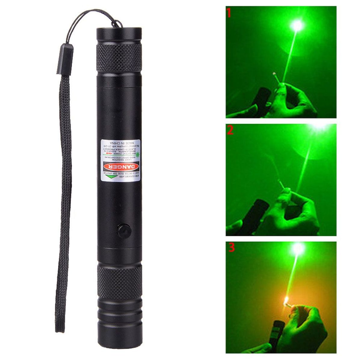 OEM - Puntero 303 1000mW 532nm Recargable bateria de 18650mAh