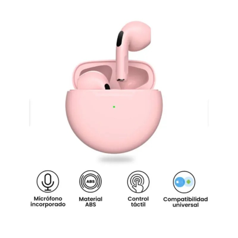 TWS - Audifono Bluetooth Pro 6 Rosado 2023