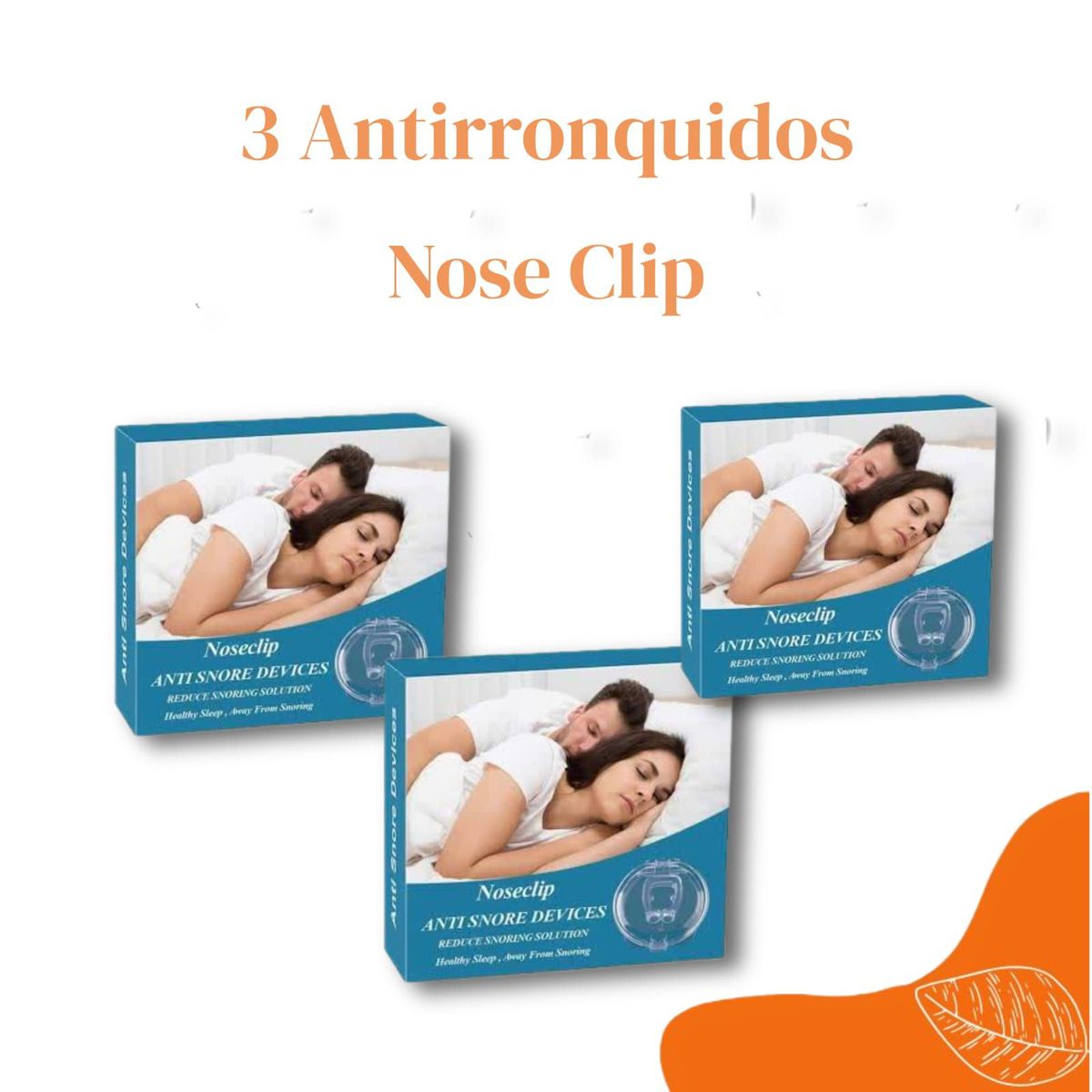 GENERICO - Pack 3 Antirronquidos Respiración pura Nose Clip