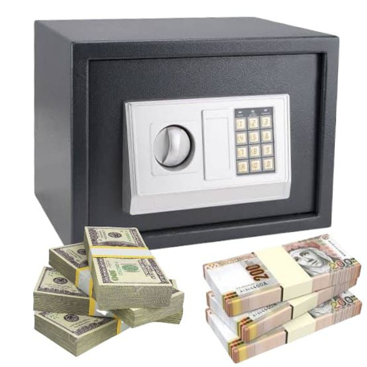 OEM - Caja Fuerte 6L de Seguridad Inteligente con Clave y Llave