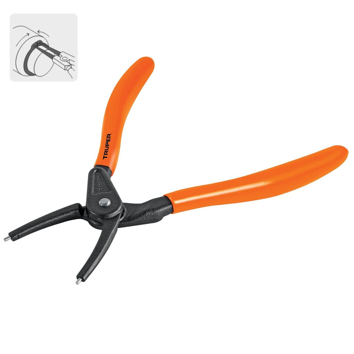 TRUPER - Pinza punta recta 7 para cerrar anillos mango de PVC