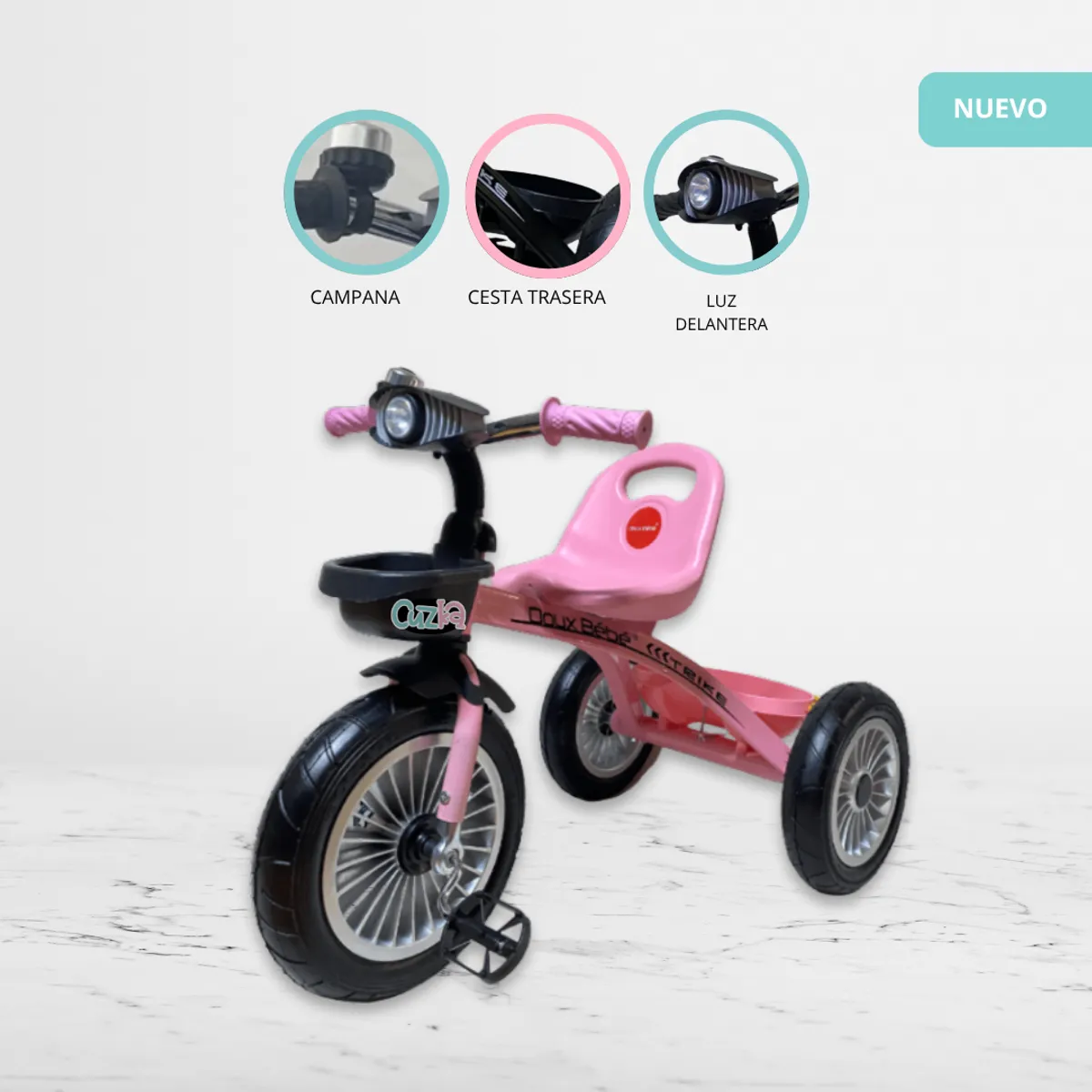 DOUX BEBE - Triciclo Chavo para Niño «TRIKE II» Pink