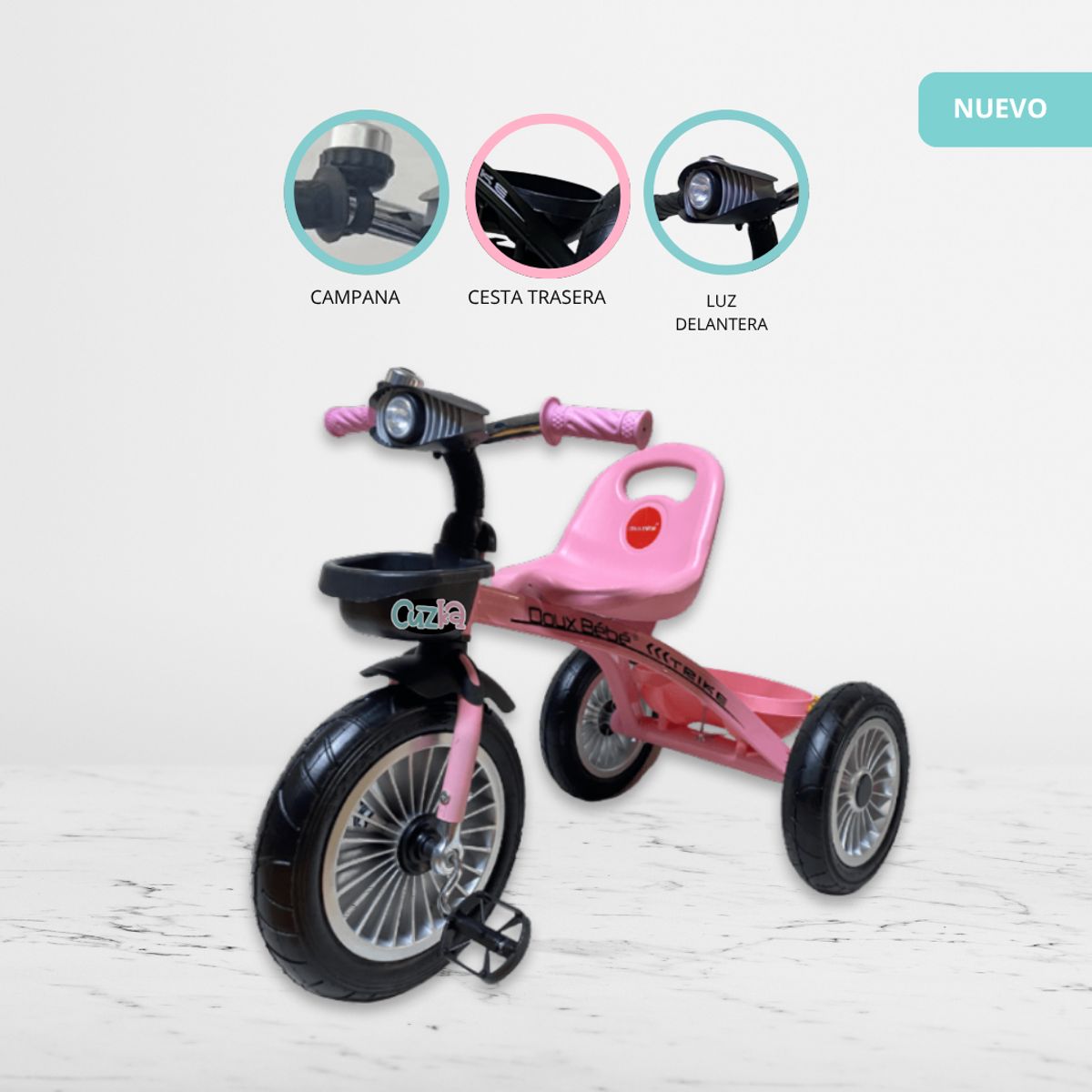 DOUX BEBE - Triciclo Chavo para Niño «TRIKE II» Pink