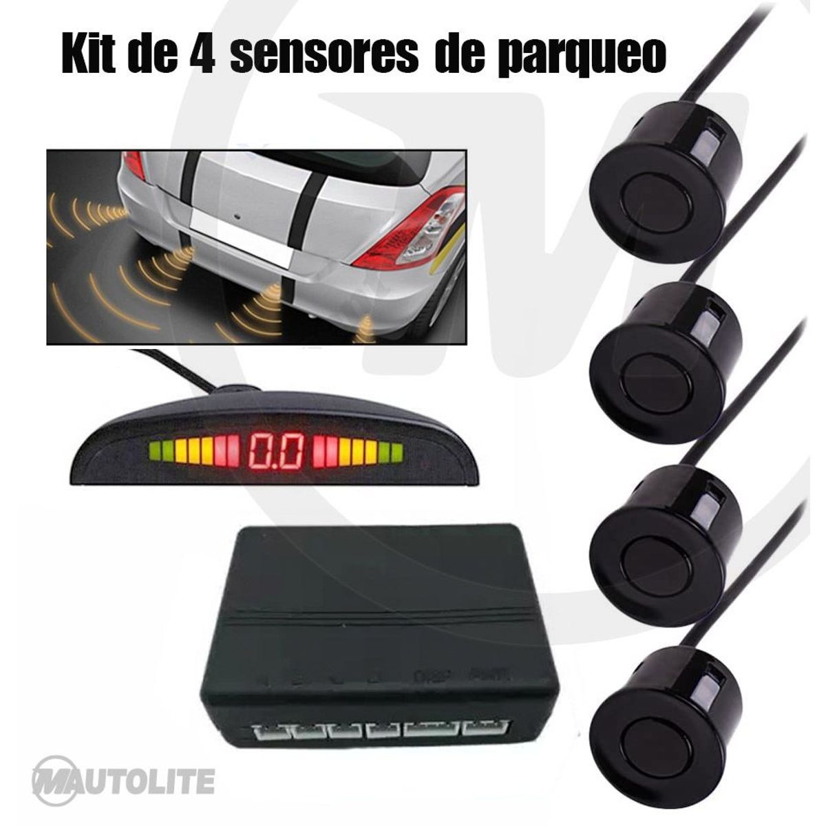 OEM - Kit Sensor de Retroceso Aparcamiento 165mm Radar 25metros