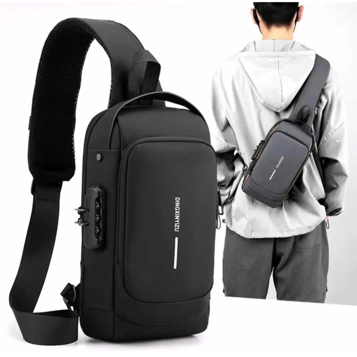GENERICO - Morral Elegante Antirrobo Mochila con Candado de Hombre Trend 2023