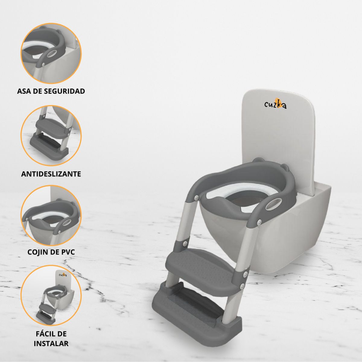 DOUX BEBE - Adaptador de baño para Niño «POTY» Grey