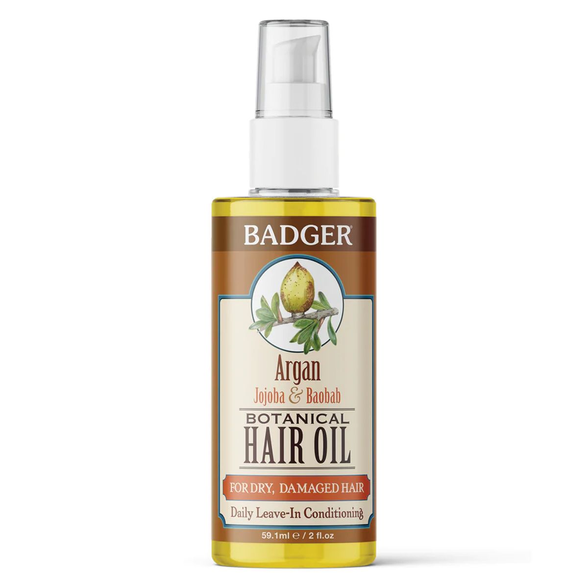 BADGER - Aceite Orgánico de Argán para el cabello 59.1 ml