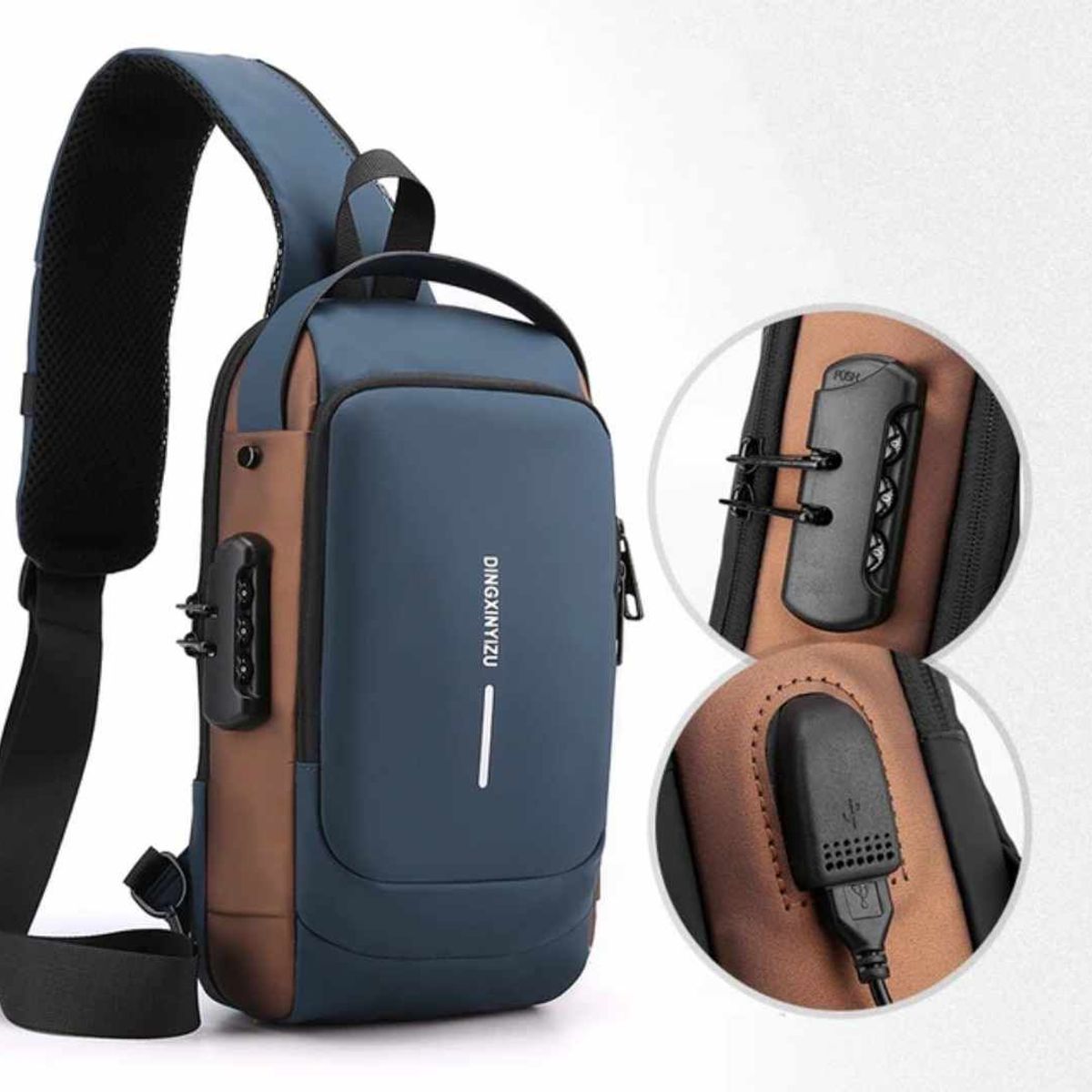 GENERICO - Morral Elegante Antirrobo Mochila con Candado de Hombre Trend 2023