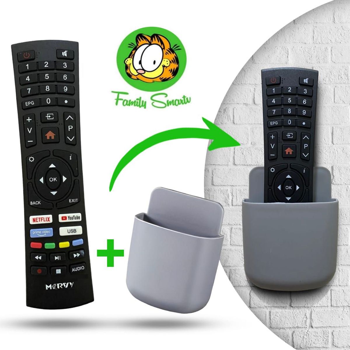 GENERICO - Control Genérico  MIRAY SMART TV 4K + Soporte de pared multifuncional