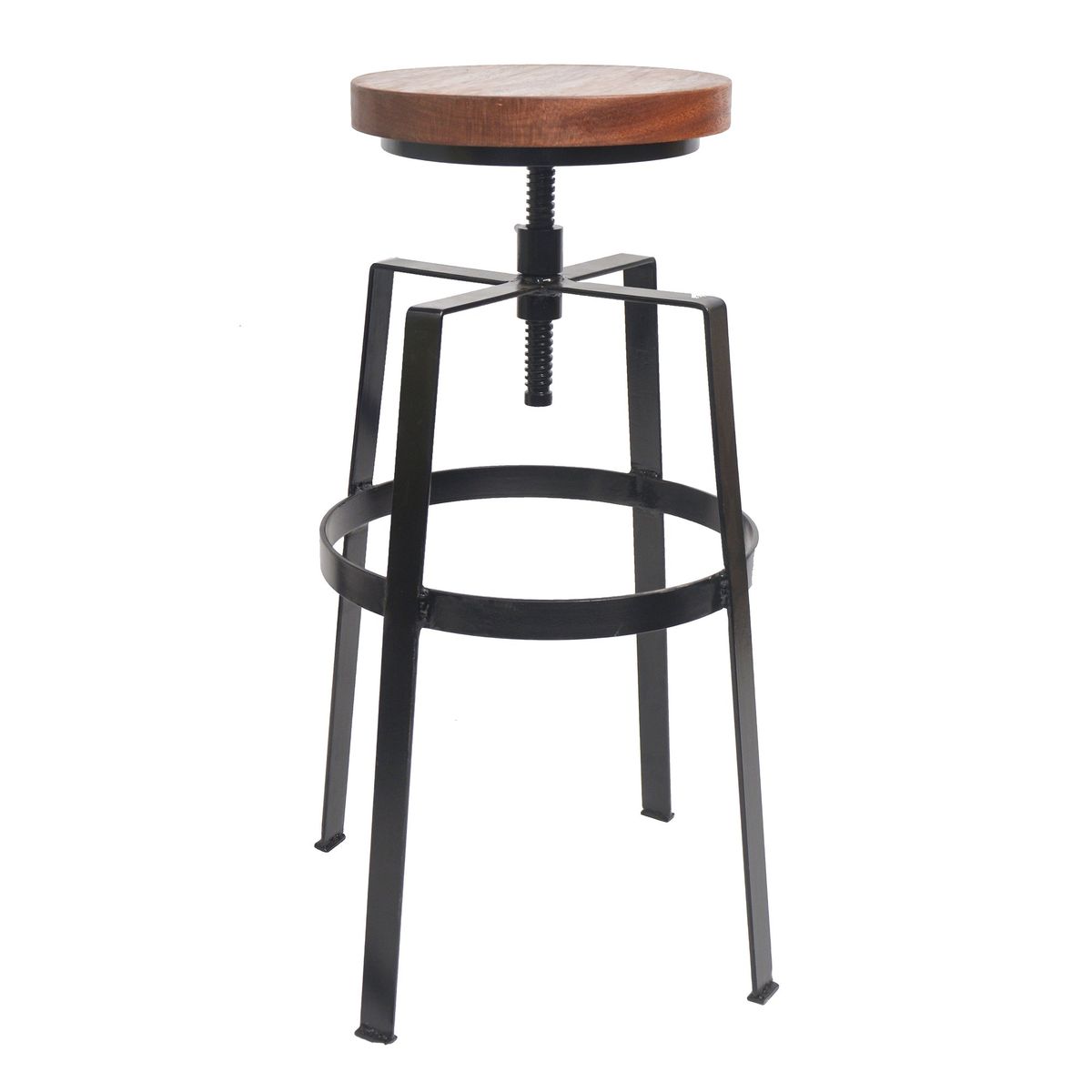 GENERICO - SET X 2 Und Banco Bar de Metal Regulable Negro